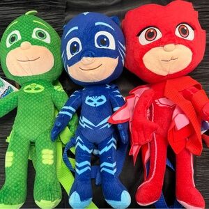PJ Masks Plush Backpack Set